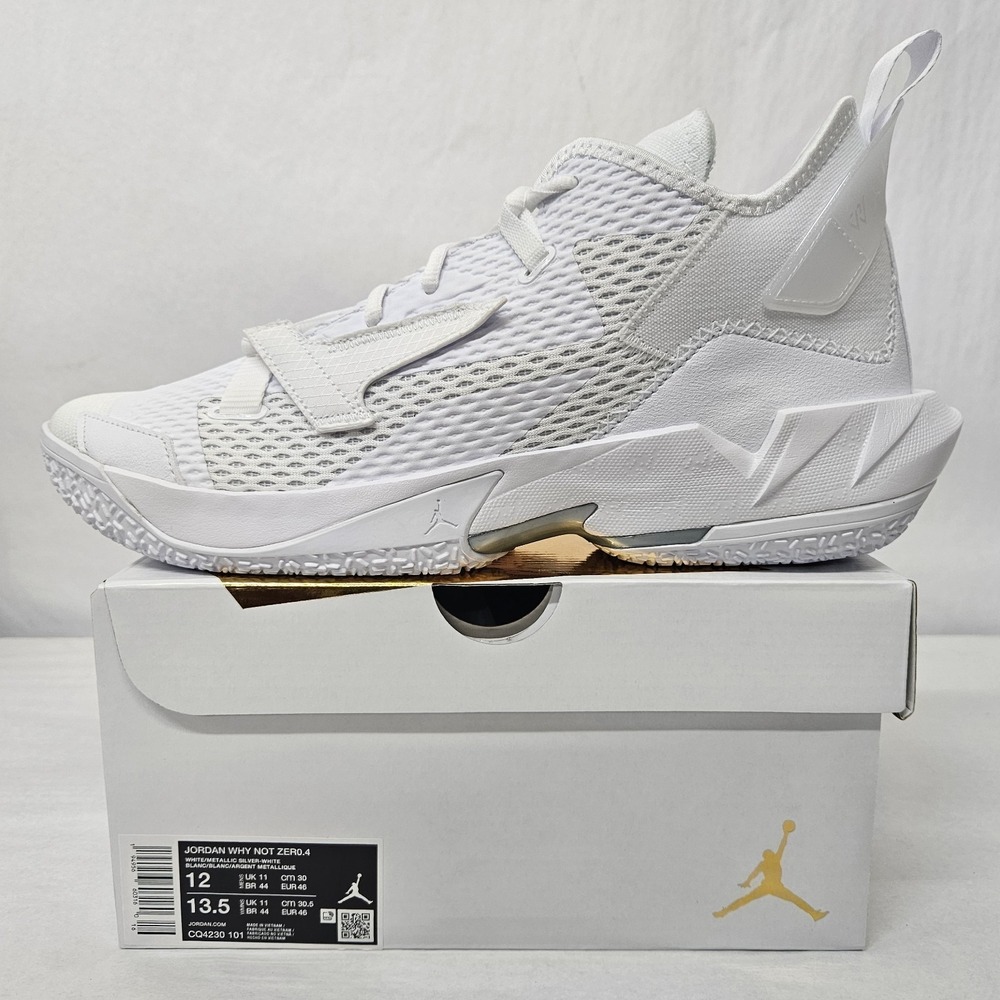 Nike Air Jordan Why Not‎ Zer0.4 Basketball Shoes CQ4230-101 White Men's Size 12
